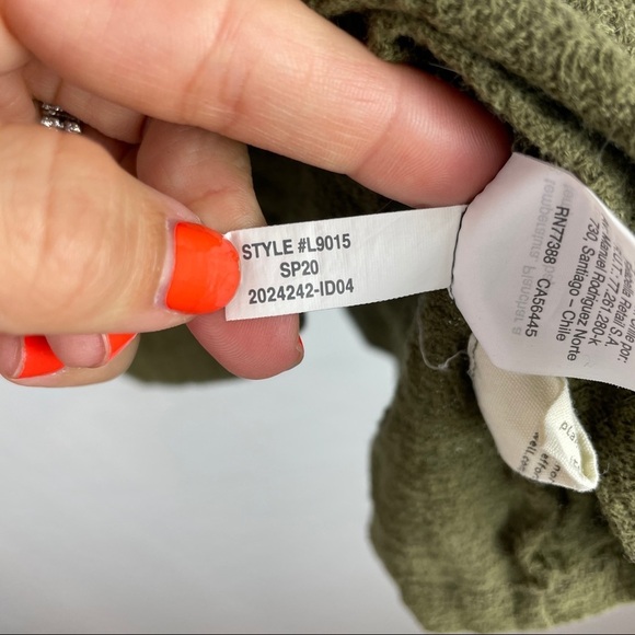 Madewell Ruffle-Sleeve‎ Tank Top in Olive Green - Picture 7 of 7